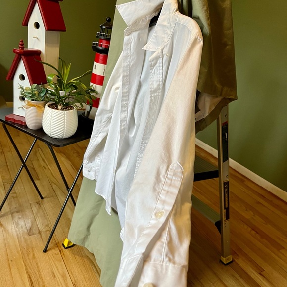 15-34 CC Hughes white pin point Oxford button down Shirt - Picture 5 of 10